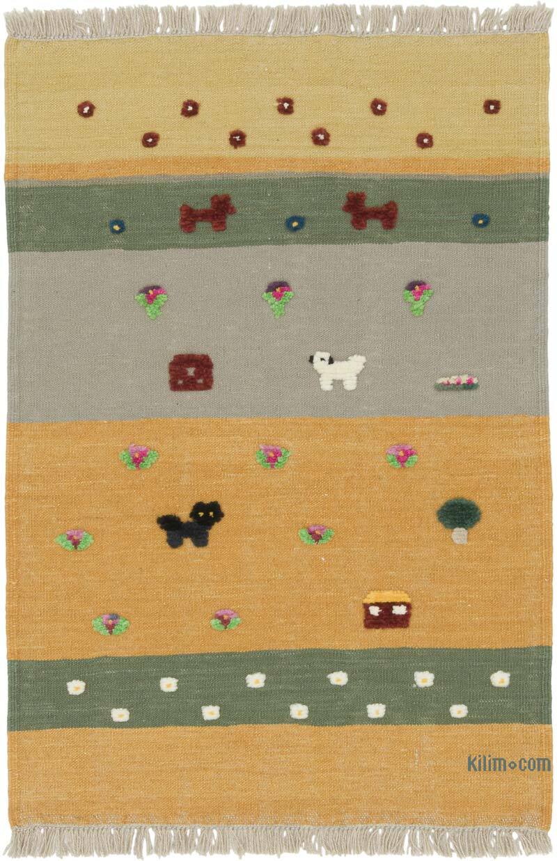 New Handwoven Turkish Kilim Rug - 3'  x 4' 5" (36" x 53") - K0083568
