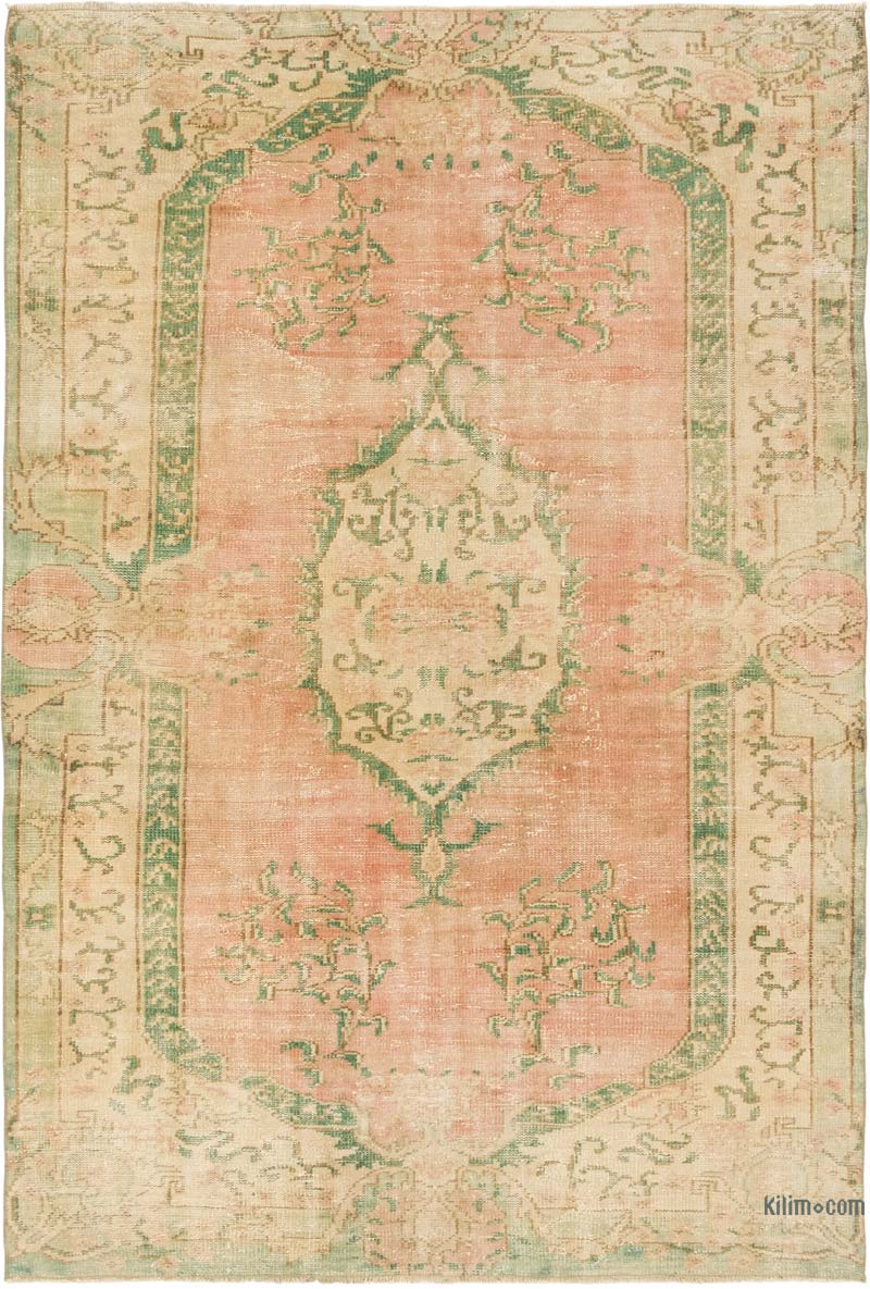 Vintage Turkish Hand-Knotted Rug - 5' 7" x 8' 3" (67" x 99") - K0083570
