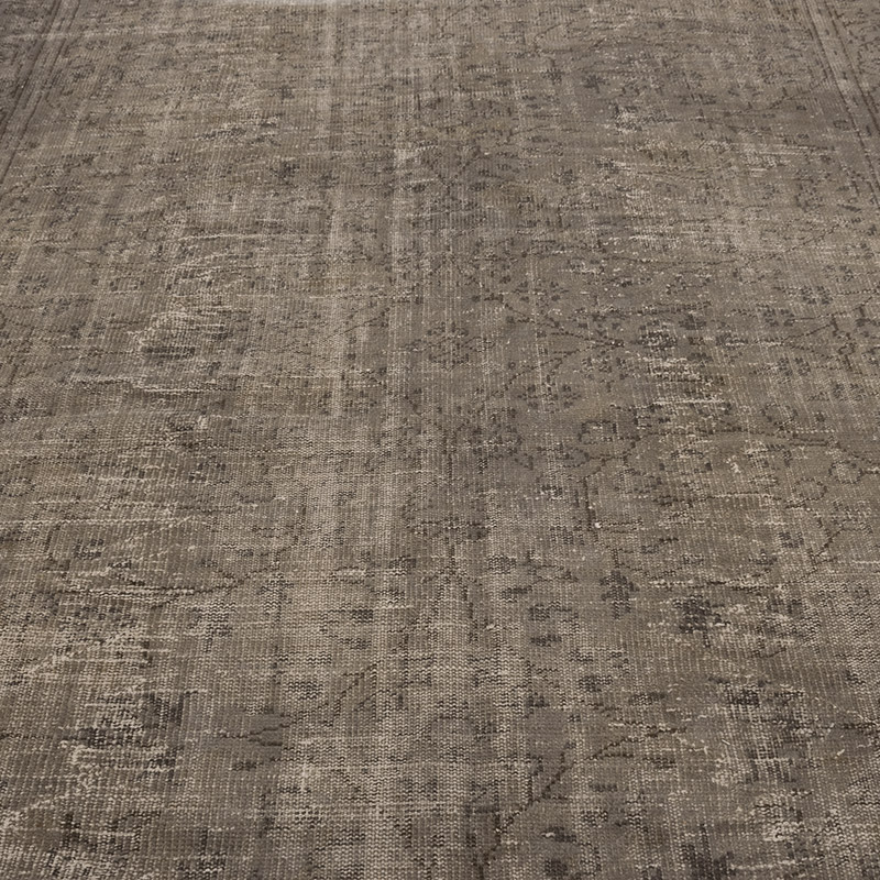 Over-dyed Vintage Hand-Knotted Turkish Rug - 7'  x 9' 3" (84" x 111") - K0083571