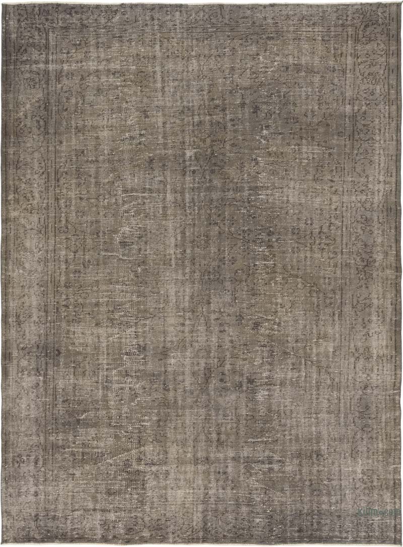 Over-dyed Vintage Hand-Knotted Turkish Rug - 7'  x 9' 3" (84" x 111") - K0083571