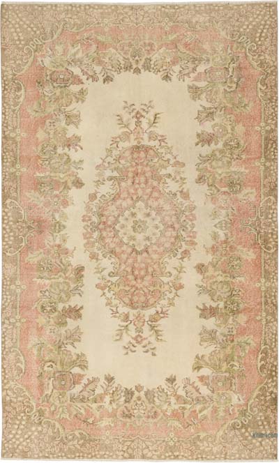 Vintage Turkish Hand-Knotted Rug - 5' 7" x 9' 3" (67" x 111")