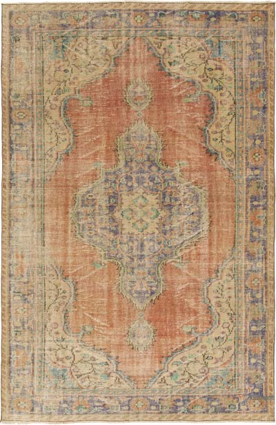 Vintage Turkish Hand-Knotted Rug - 6' 3" x 9' 7" (75" x 115")