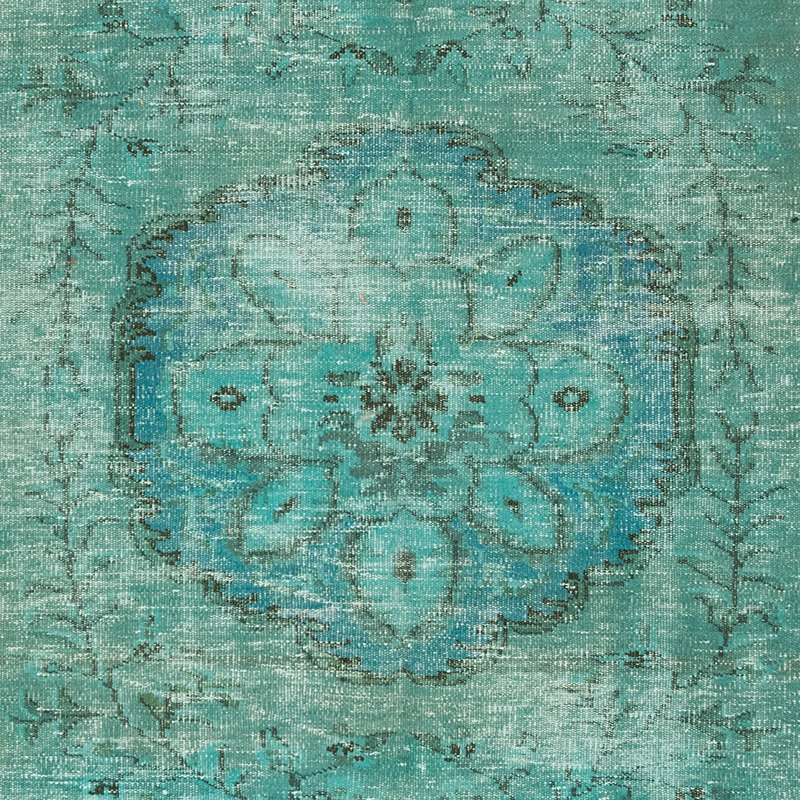 Over-dyed Vintage Hand-Knotted Turkish Rug - 5' 6" x 8' 10" (66" x 106") - K0083575