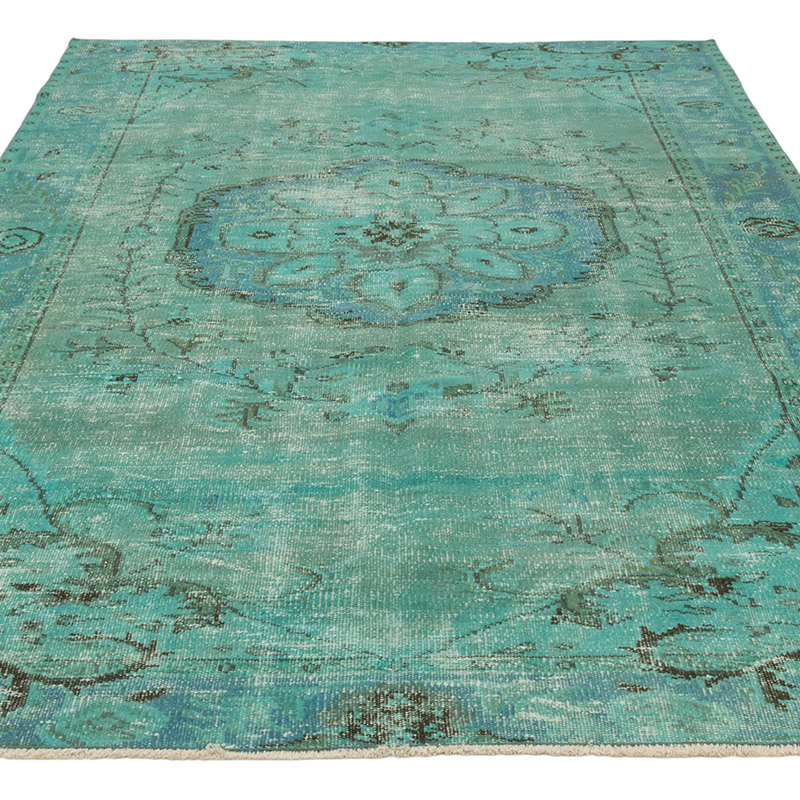 Over-dyed Vintage Hand-Knotted Turkish Rug - 5' 6" x 8' 10" (66" x 106") - K0083575