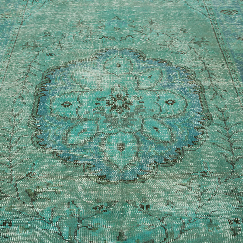 Over-dyed Vintage Hand-Knotted Turkish Rug - 5' 6" x 8' 10" (66" x 106") - K0083575