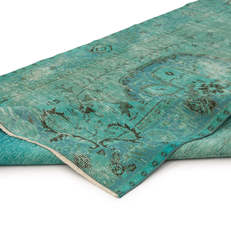 Over-dyed Vintage Hand-Knotted Turkish Rug - 5' 6" x 8' 10" (66" x 106") - K0083575