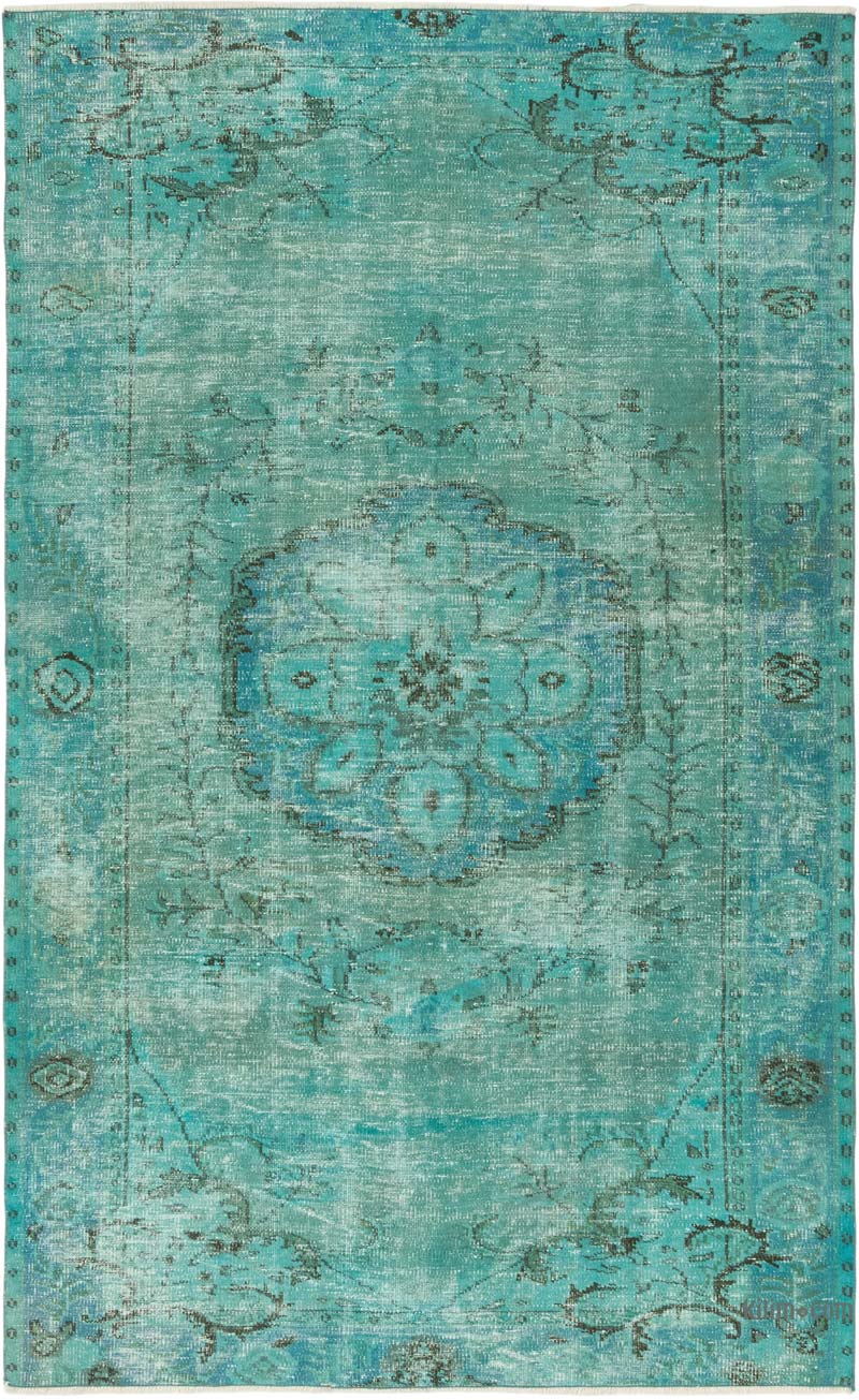 Over-dyed Vintage Hand-Knotted Turkish Rug - 5' 6" x 8' 10" (66" x 106") - K0083575