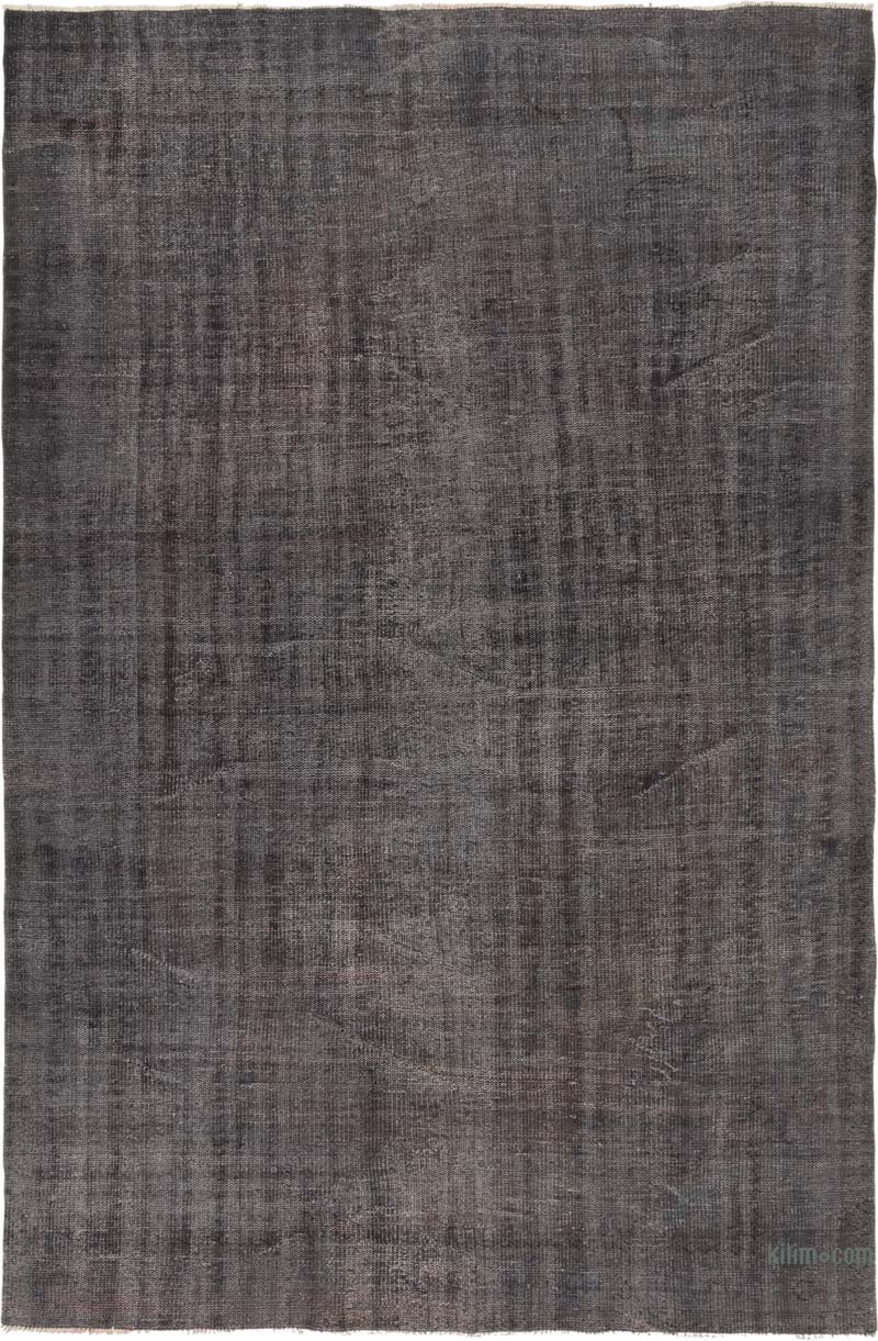 Over-dyed Vintage Hand-Knotted Turkish Rug - 6' 5" x 9' 8" (77" x 116") - K0083578