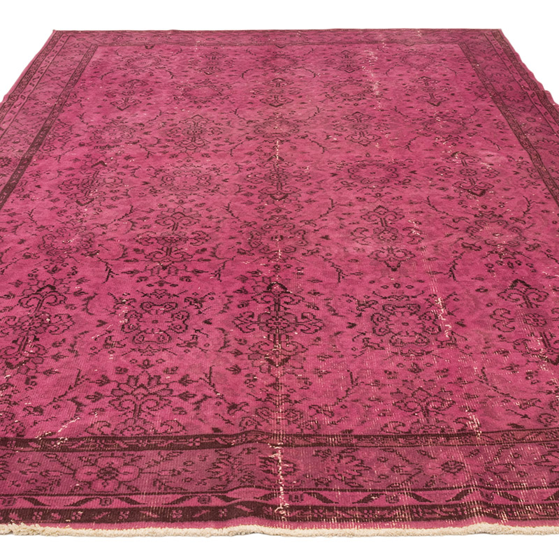 Over-dyed Vintage Hand-Knotted Turkish Rug - 6' 9" x 10'  (81" x 120") - K0083583