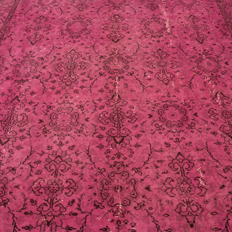 Over-dyed Vintage Hand-Knotted Turkish Rug - 6' 9" x 10'  (81" x 120") - K0083583
