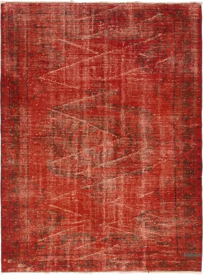 Over-dyed Vintage Hand-Knotted Turkish Rug - 4' 11" x 6' 2" (59" x 74")