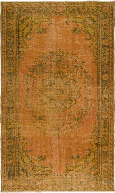 Over-dyed Vintage Hand-Knotted Turkish Rug - 5' 3" x 8' 8" (63" x 104")