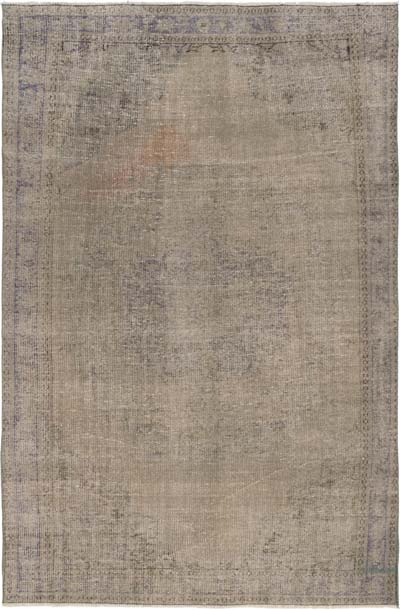 Over-dyed Vintage Hand-Knotted Turkish Rug - 5' 8" x 8' 7" (68" x 103")