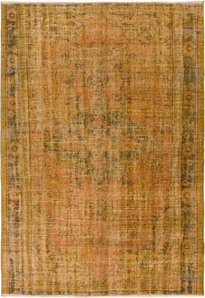 Over-dyed Vintage Hand-Knotted Turkish Rug - 5' 8" x 8'  (68" x 96")