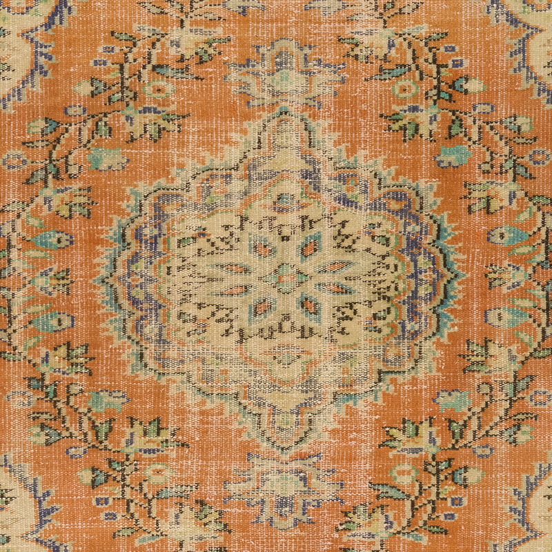 Vintage Turkish Hand-Knotted Rug - 5' 2" x 7' 4" (62" x 88") - K0083595