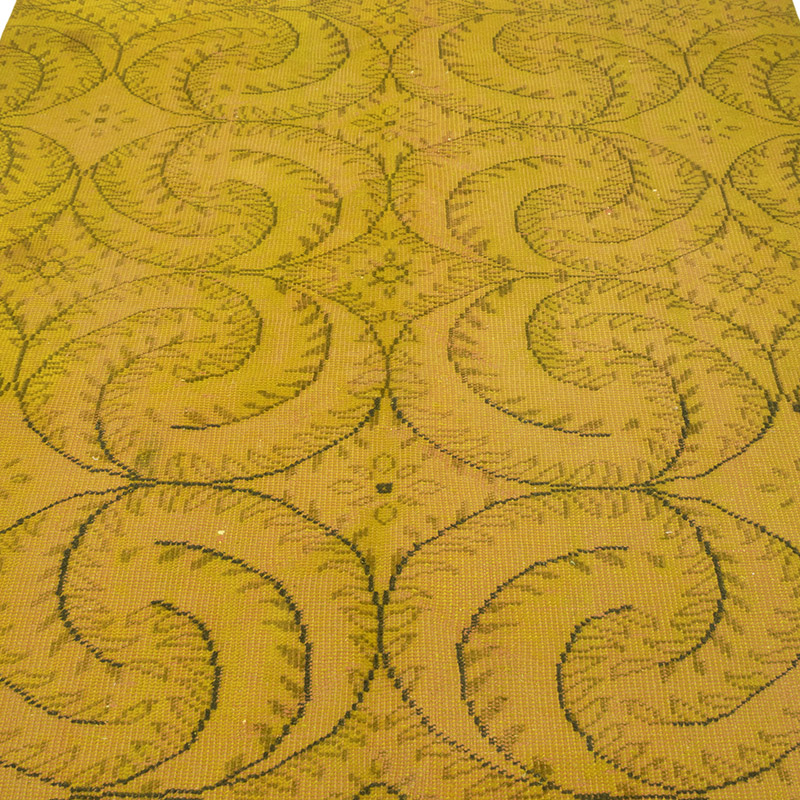 Over-dyed Vintage Hand-Knotted Turkish Rug - 5' 3" x 8' 2" (63" x 98") - K0083596