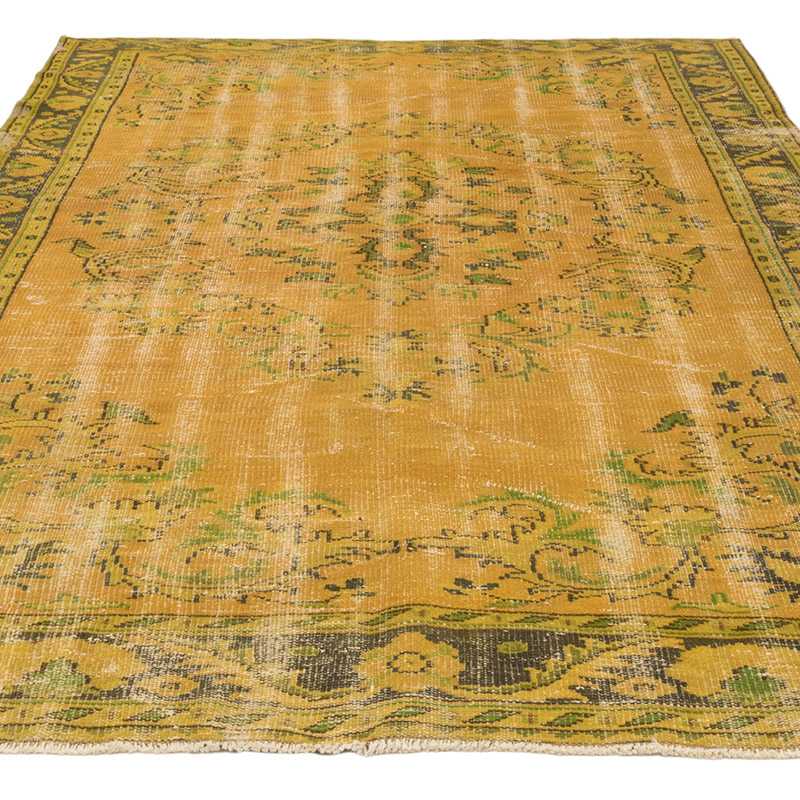 Over-dyed Vintage Hand-Knotted Turkish Rug - 6'  x 9' 9" (72" x 117") - K0083598