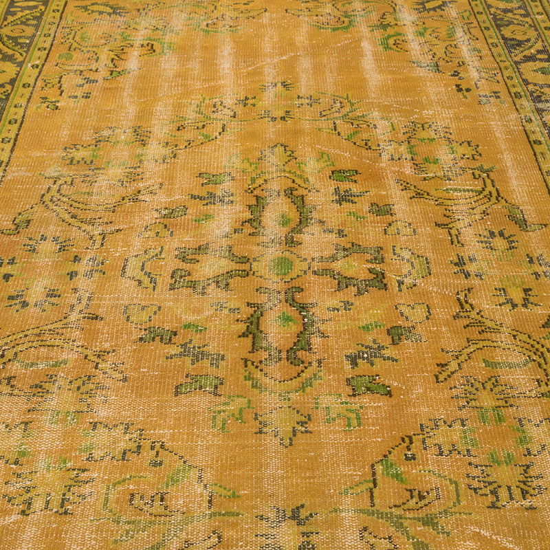 Over-dyed Vintage Hand-Knotted Turkish Rug - 6'  x 9' 9" (72" x 117") - K0083598