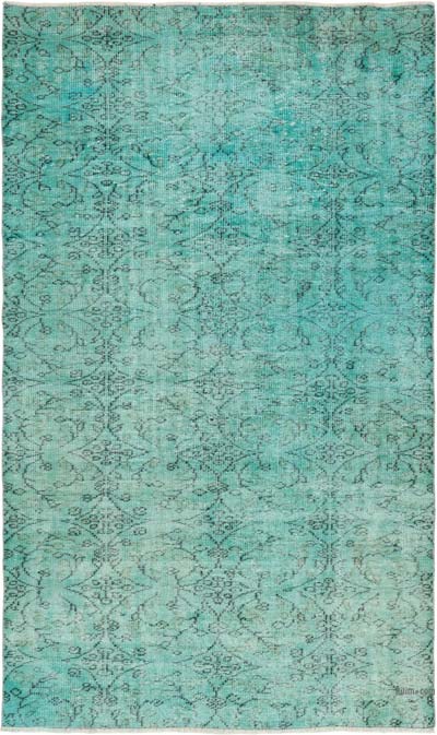 Over-dyed Vintage Hand-Knotted Turkish Rug - 4' 11" x 8' 2" (59" x 98")