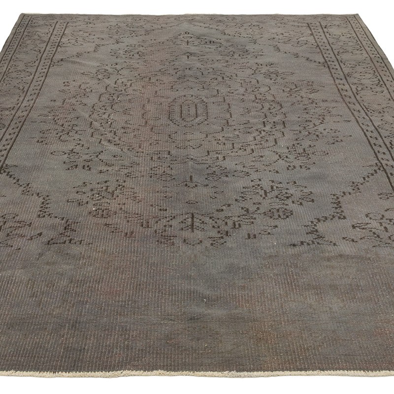 Over-dyed Vintage Hand-Knotted Turkish Rug - 6' 5" x 8' 10" (77" x 106") - K0083606