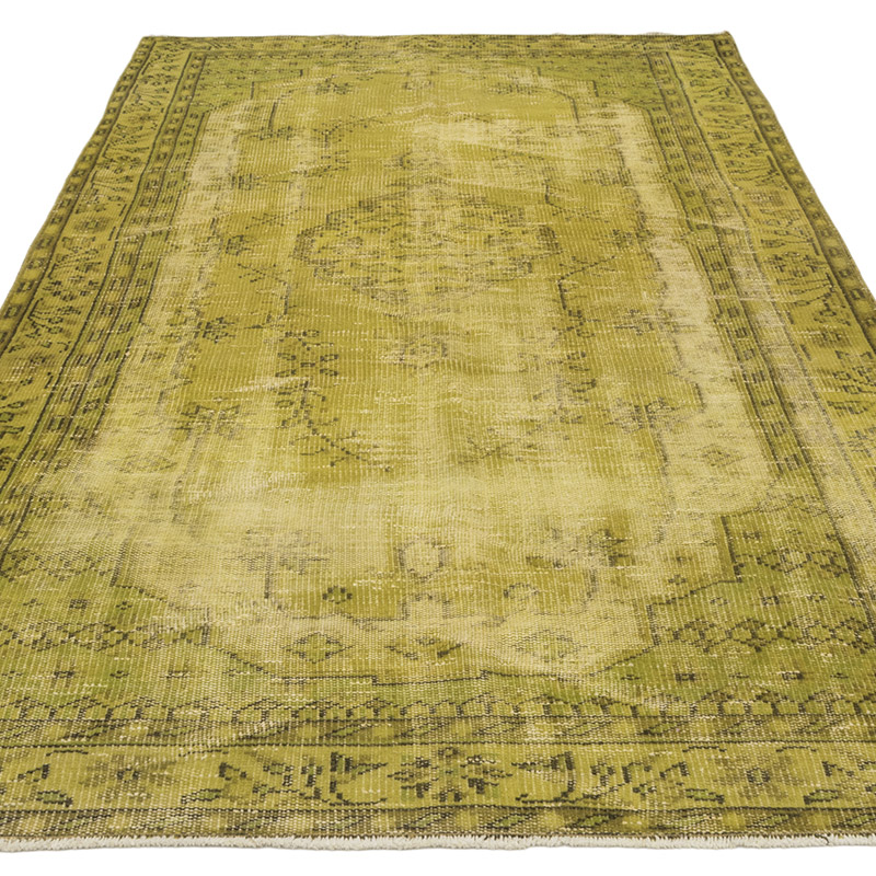Over-dyed Vintage Hand-Knotted Turkish Rug - 4' 11" x 7' 11" (59" x 95") - K0083607