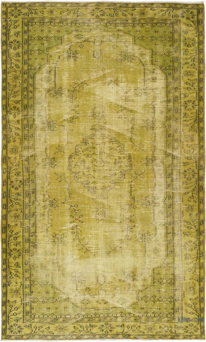 Over-dyed Vintage Hand-Knotted Turkish Rug - 4' 11" x 7' 11" (59" x 95") - K0083607