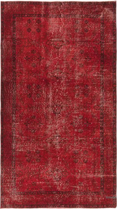 Over-dyed Vintage Hand-Knotted Turkish Rug - 3' 11" x 7'  (47" x 84")