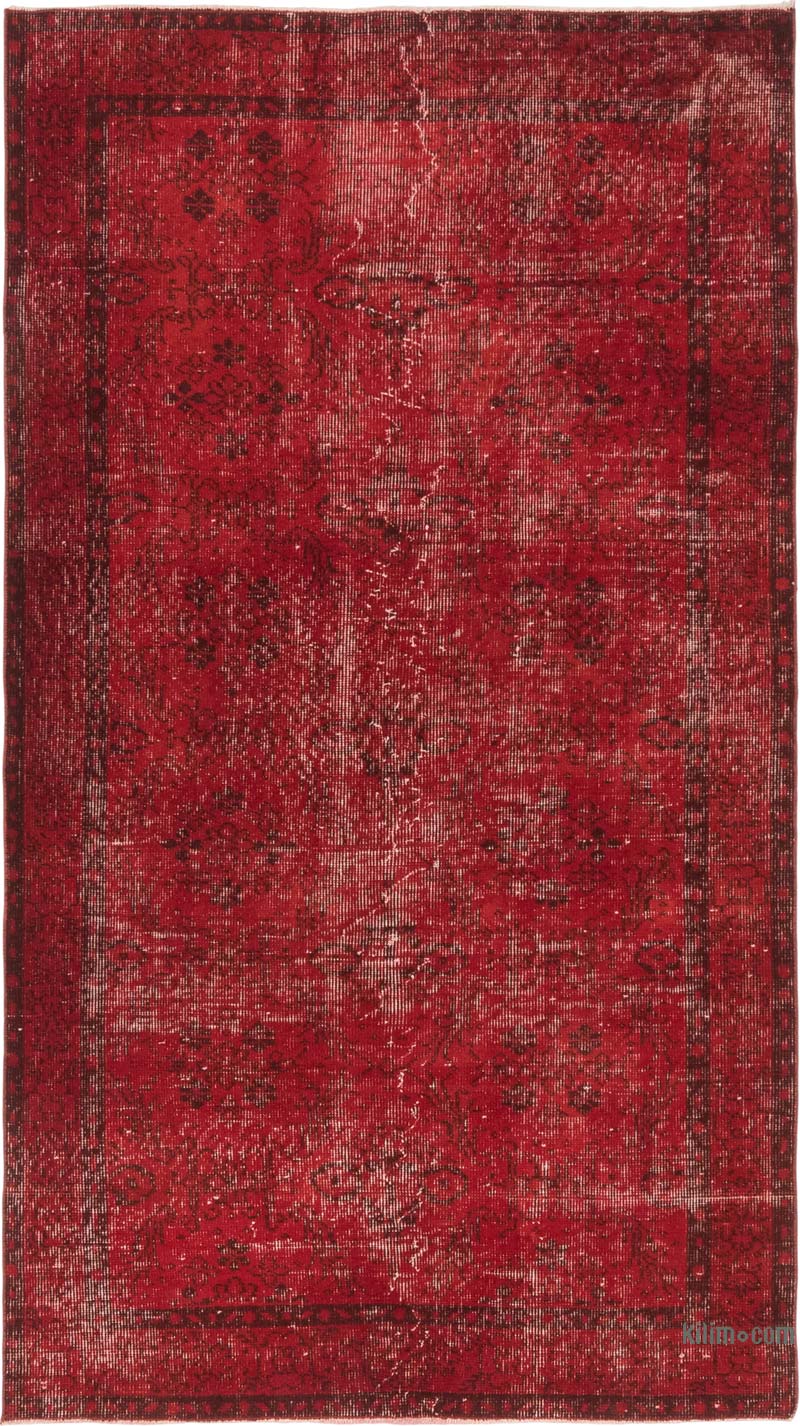 Over-dyed Vintage Hand-Knotted Turkish Rug - 3' 11" x 7'  (47" x 84") - K0083608