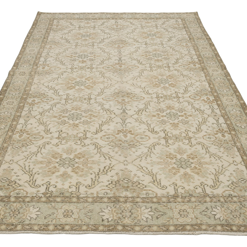 Over-dyed Vintage Hand-Knotted Turkish Rug - 4' 4" x 7' 11" (52" x 95") - K0083609