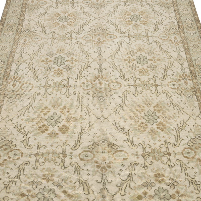 Over-dyed Vintage Hand-Knotted Turkish Rug - 4' 4" x 7' 11" (52" x 95") - K0083609
