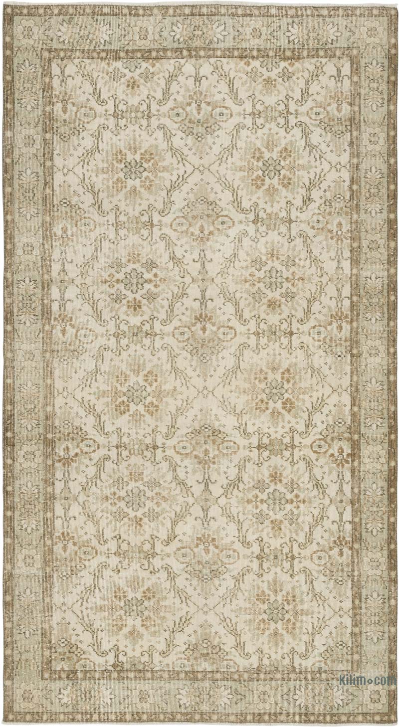 Over-dyed Vintage Hand-Knotted Turkish Rug - 4' 4" x 7' 11" (52" x 95") - K0083609