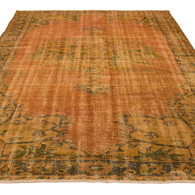 Over-dyed Vintage Hand-Knotted Turkish Rug - 6' 3" x 9' 7" (75" x 115") - K0083611