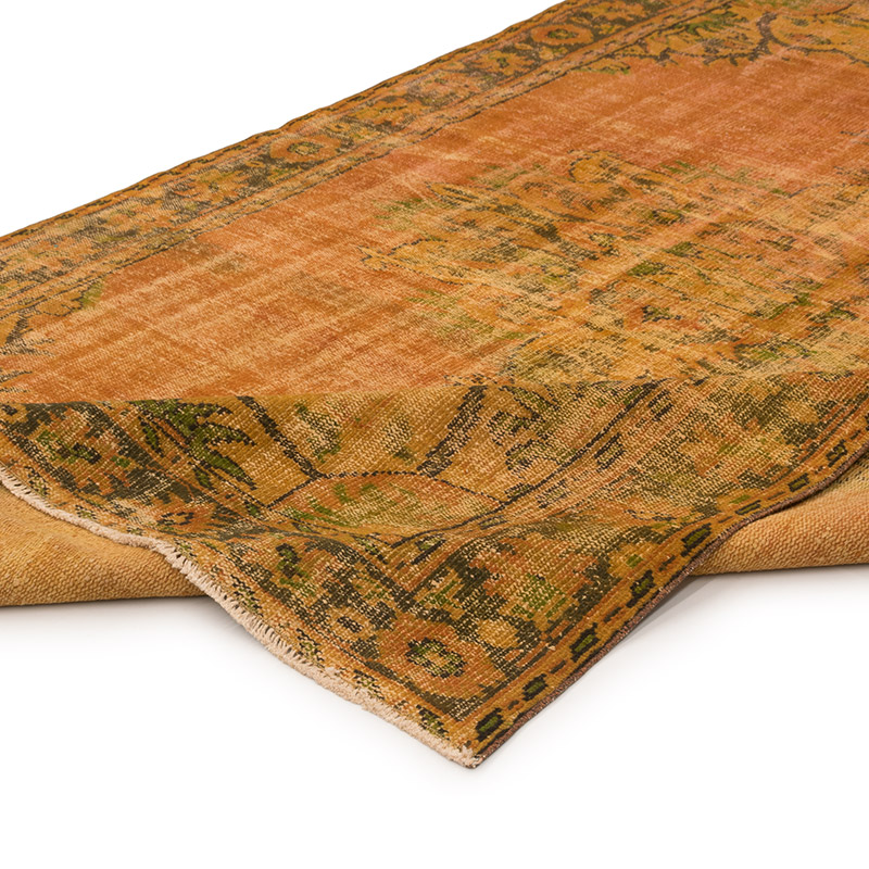 Over-dyed Vintage Hand-Knotted Turkish Rug - 6' 3" x 9' 7" (75" x 115") - K0083611