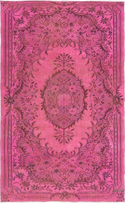 Over-dyed Vintage Hand-Knotted Turkish Rug - 5' 10" x 9' 5" (70" x 113")