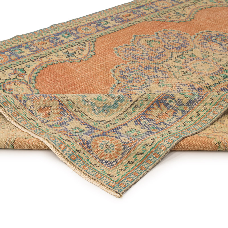 Alfombra Vintage Turca Anudada a Mano - 185 cm x 295 cm - K0083620