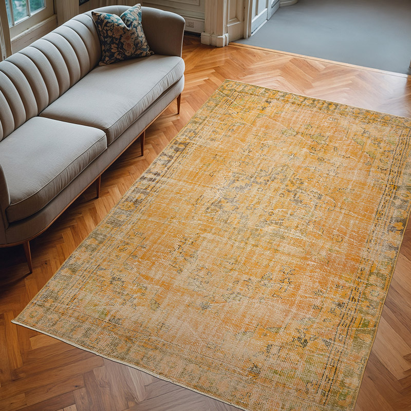 Alfombra Turca Vintage Sobre-teñida - 187 cm x 282 cm - K0083625