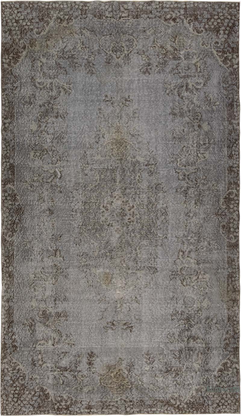 Over-dyed Vintage Hand-Knotted Turkish Rug - 5' 9" x 9' 10" (69" x 118") - K0083626