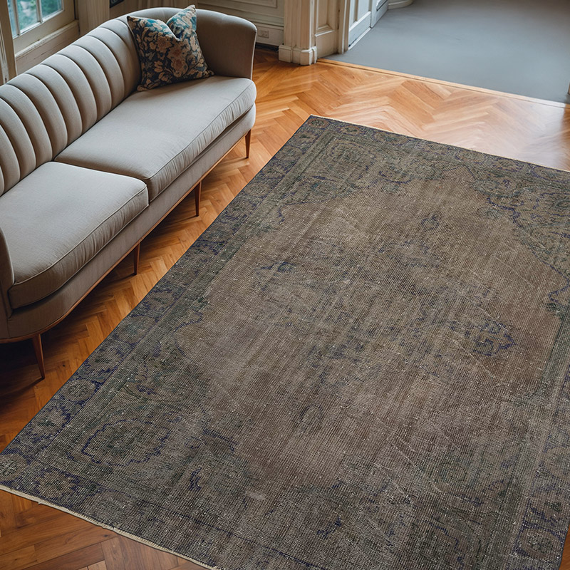 Alfombra Turca Vintage Sobre-teñida - 205 cm x 270 cm - K0083656