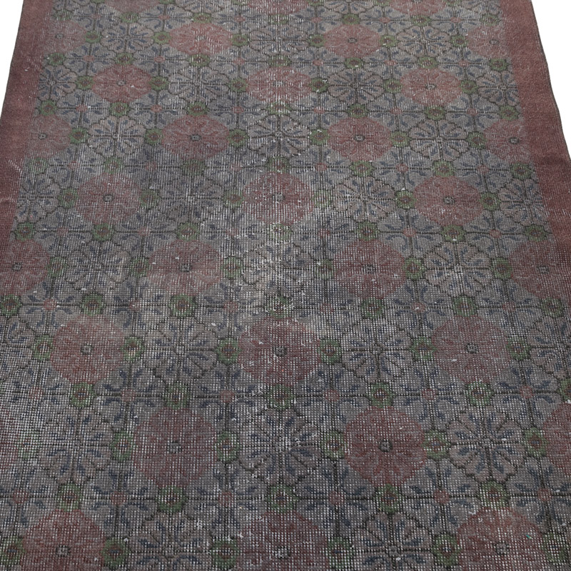 Alfombra Turca Vintage Sobre-teñida - 117 cm x 209 cm - K0083658