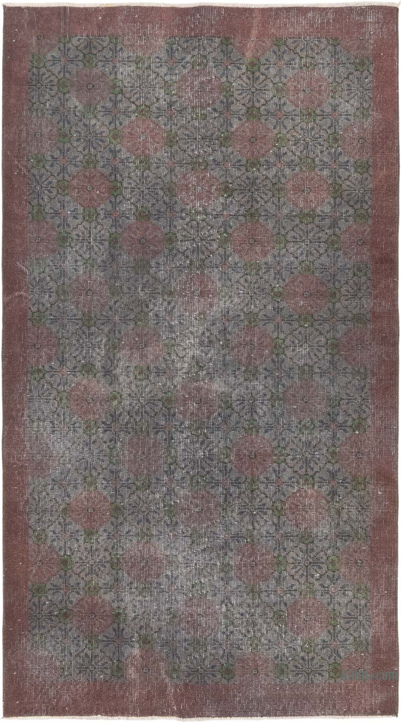 Alfombra Turca Vintage Sobre-teñida - 117 cm x 209 cm - K0083658