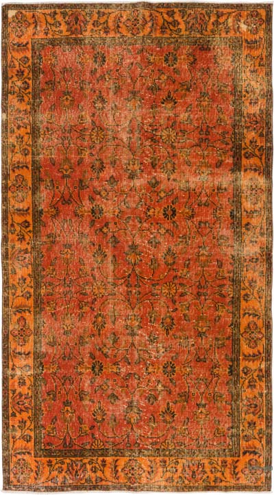 Over-dyed Vintage Hand-Knotted Turkish Rug - 3' 11" x 7' 2" (47" x 86")