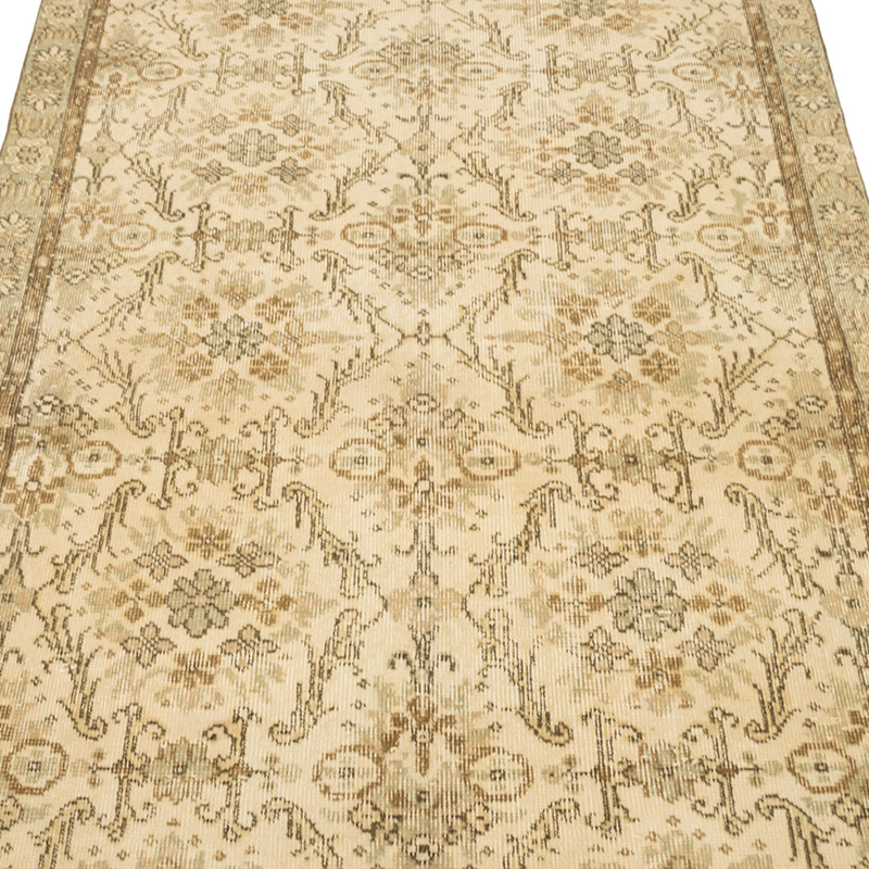 Alfombra Vintage Turca Anudada a Mano - 126 cm x 237 cm - K0083661