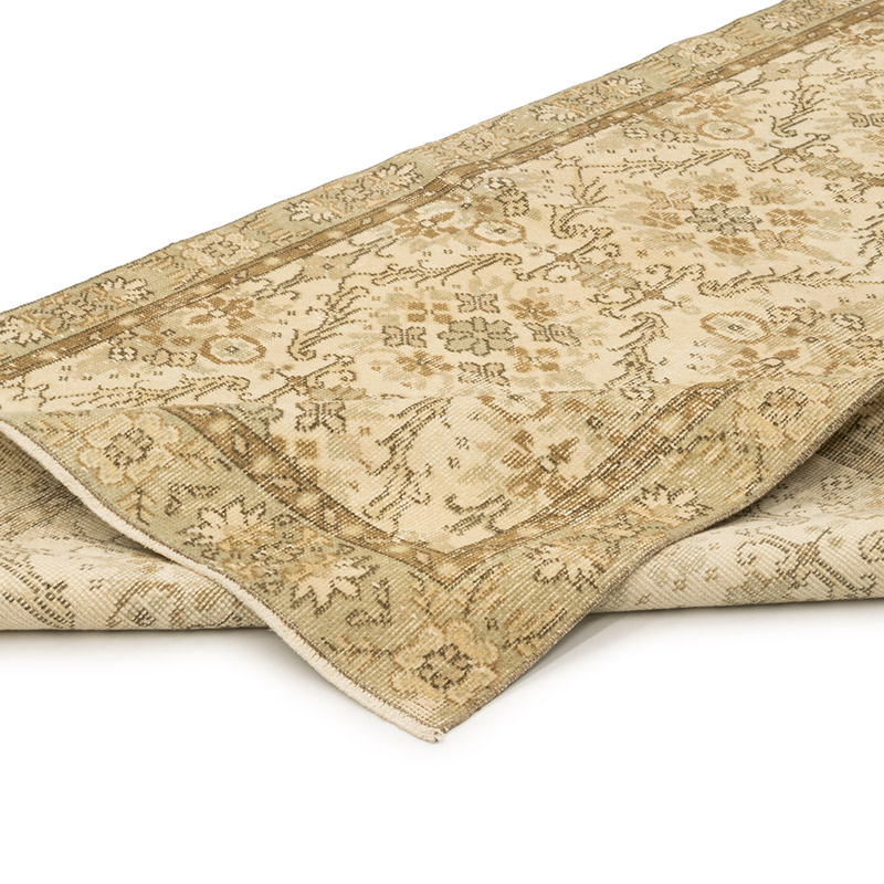 Alfombra Vintage Turca Anudada a Mano - 126 cm x 237 cm - K0083661