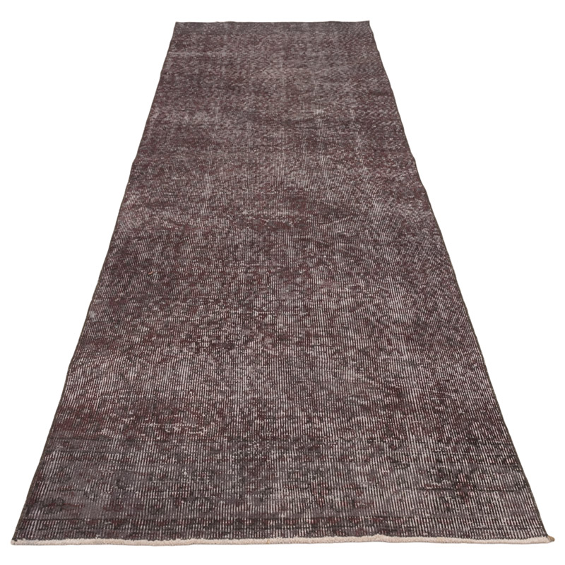 Over-dyed Vintage Hand-Knotted Turkish Runner - 2' 11" x 10'  (35" x 120") - K0083662