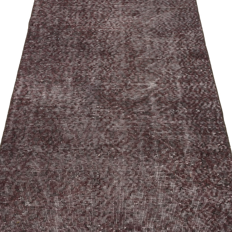 Over-dyed Vintage Hand-Knotted Turkish Runner - 2' 11" x 10'  (35" x 120") - K0083662