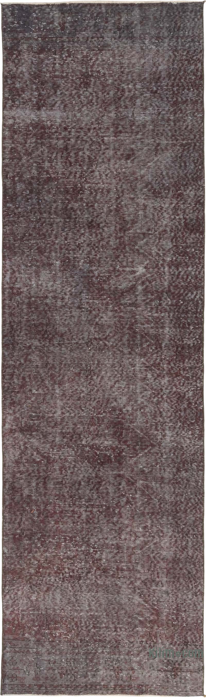 Over-dyed Vintage Hand-Knotted Turkish Runner - 2' 11" x 10'  (35" x 120") - K0083662