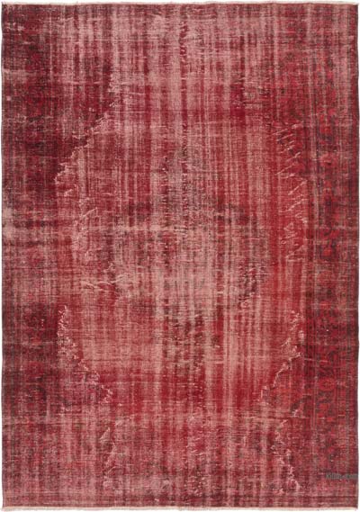 Over-dyed Vintage Hand-Knotted Turkish Rug - 6' 8" x 9' 5" (80" x 113")