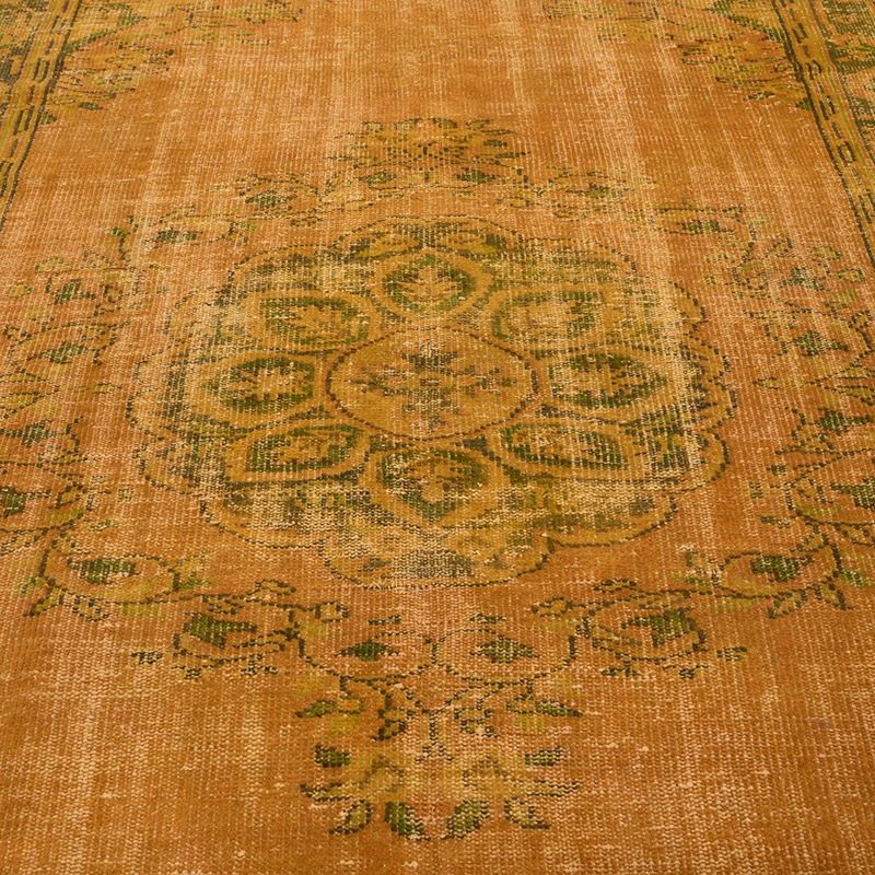 Over-dyed Vintage Hand-Knotted Turkish Rug - 5' 10" x 9' 1" (70" x 109") - K0083664