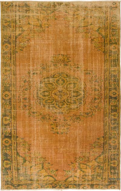 Over-dyed Vintage Hand-Knotted Turkish Rug - 5' 10" x 9' 1" (70" x 109")