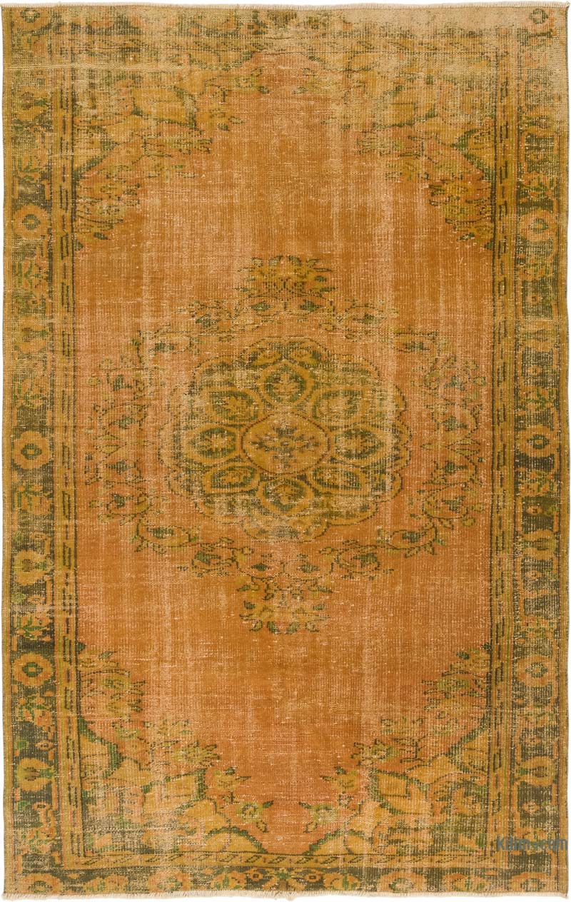 Over-dyed Vintage Hand-Knotted Turkish Rug - 5' 10" x 9' 1" (70" x 109") - K0083664